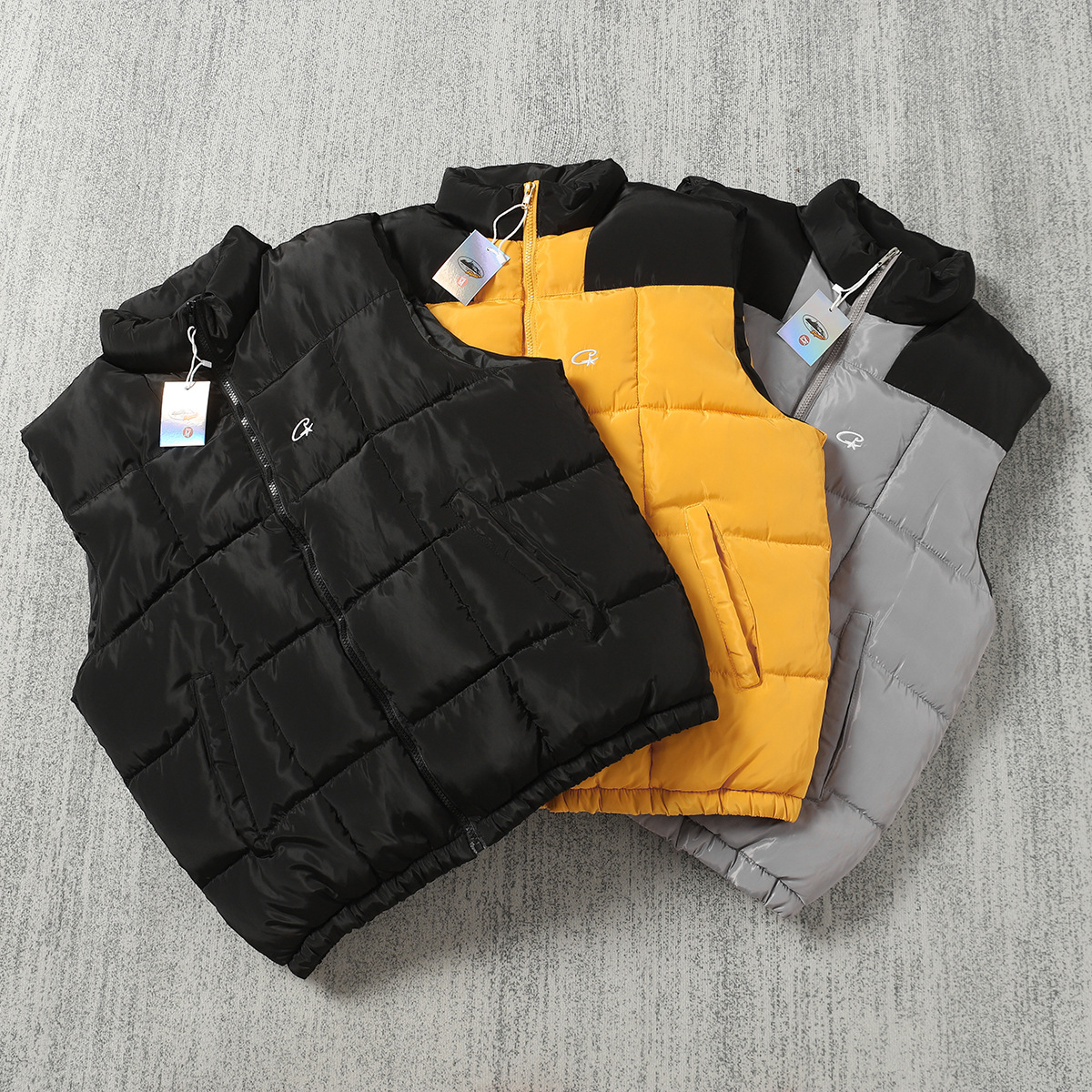 Trendy Cortez Alcatraz Color Block Cotton Vest European and American Ins High Street Fashion Casual Unisex Warm Vest