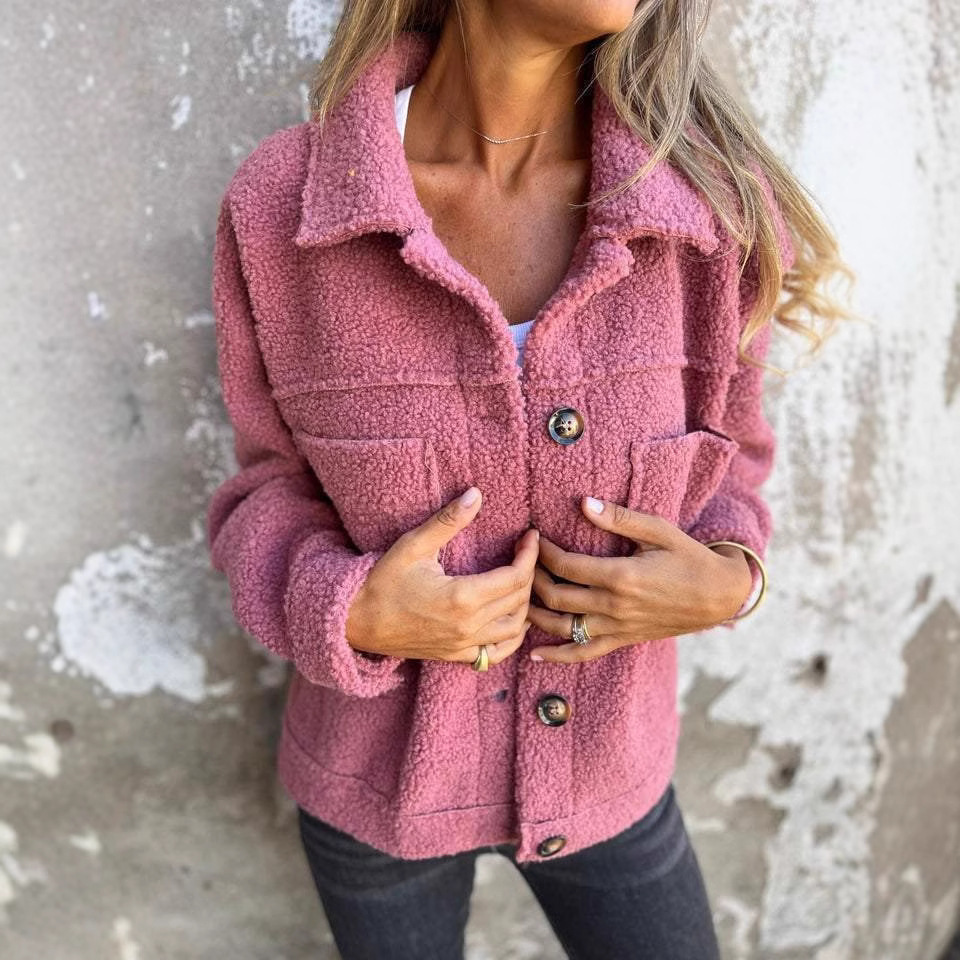 2026 New Model for Independent Websites Amazon Aliexpress - Autumn and Winter Lapel Single-Breasted Lamb Wool Coat