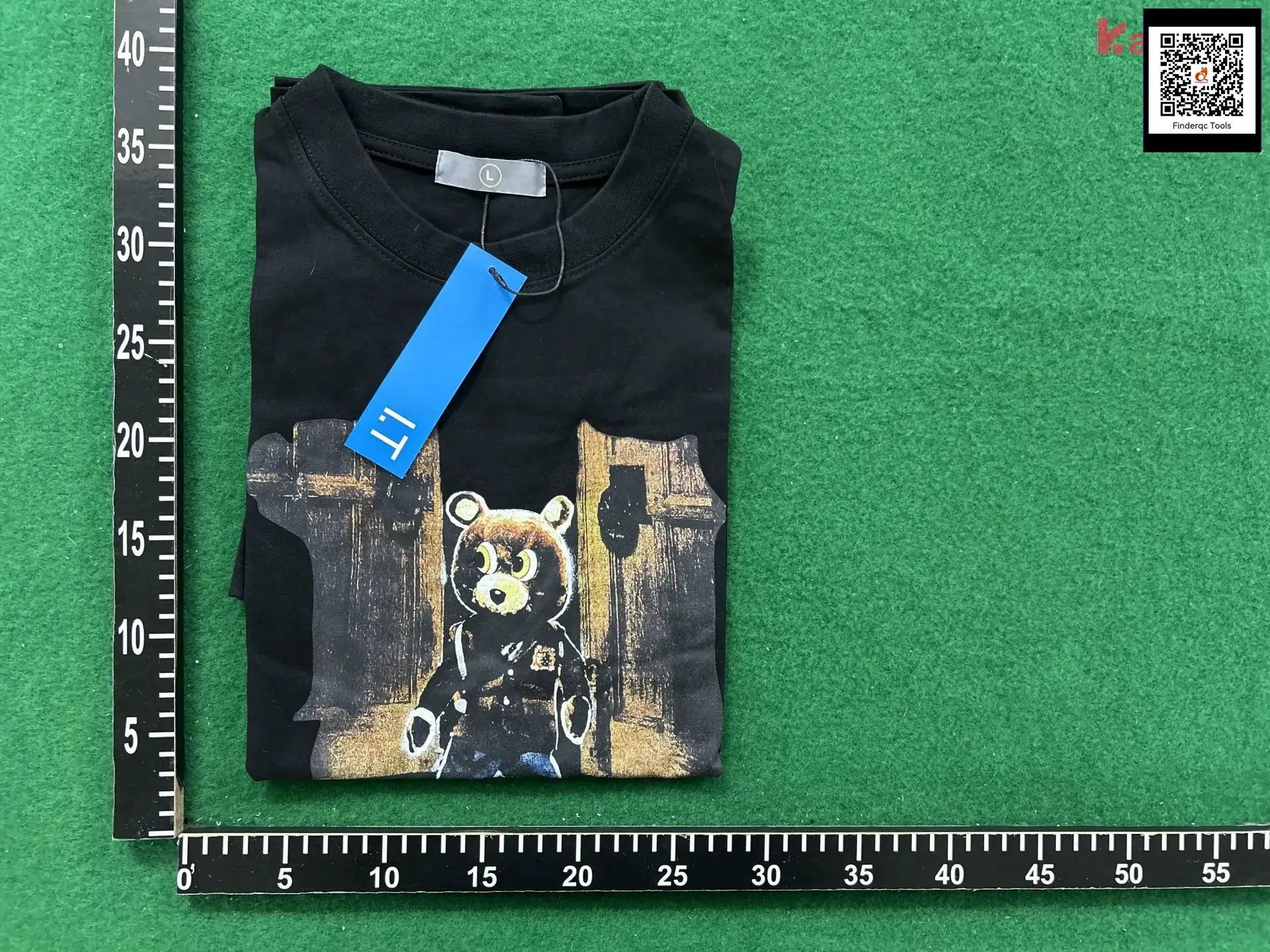 2024 Heavy weight 320g American High Street Hip-Hop Kanye West Kanye Dropped Out Bear Print Short-Sleeved Men and Women