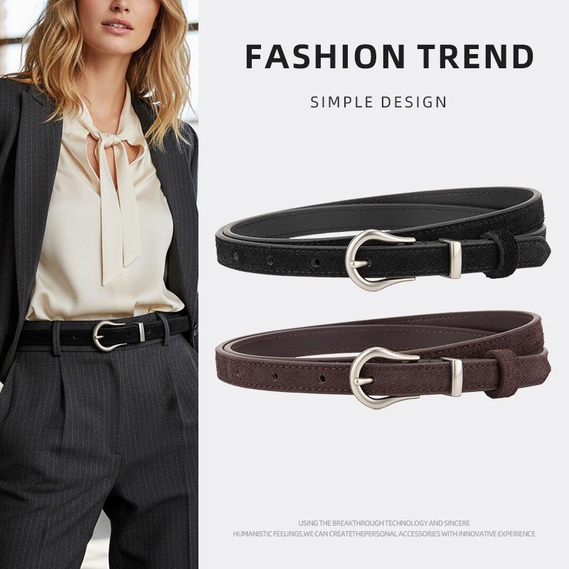 Korean Style Pin Buckle Genuine Leather Women's Belt Factory Fashion High-End Versatile Decorative Belt for Jeans and Dresses