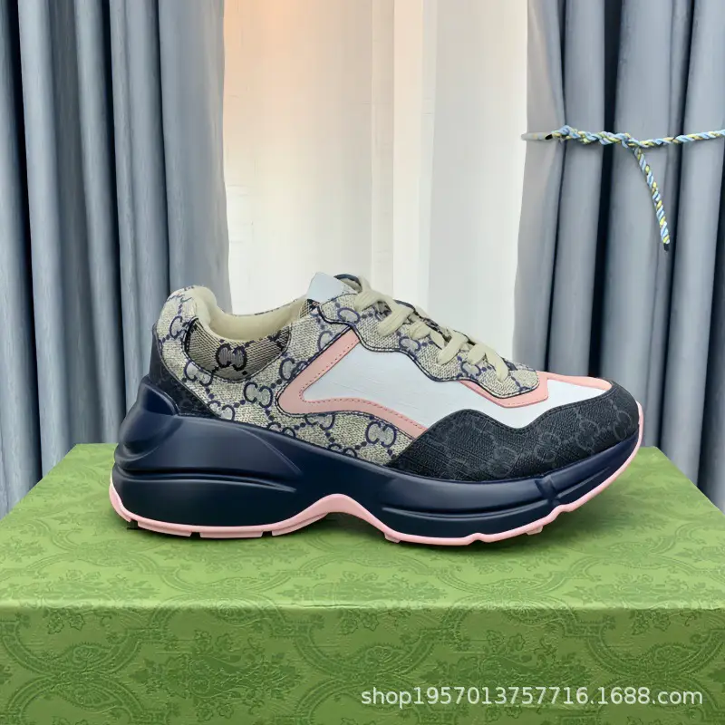 High Version g Brand 3D Printed Cool Dad Shoes for Women, Thick-Soled Height-Increasing Casual Sneakers for Men and Women, Couple's White Shoes