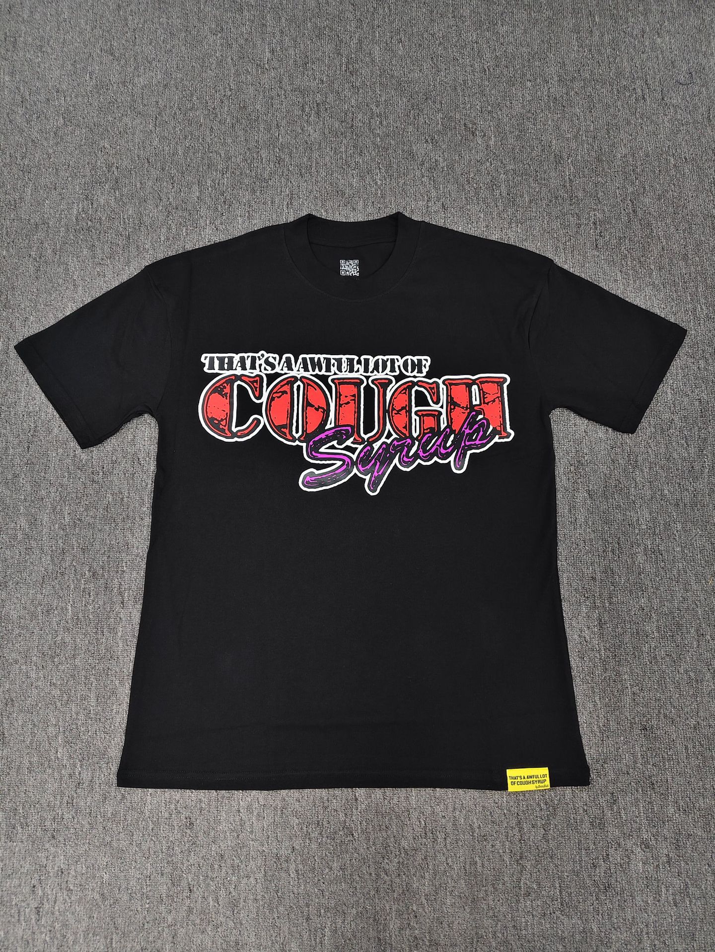 That's a Awful Lot of Cough Syrup1:1 Western-Style Character Print Trendy Brand Short-Sleeve T-Shirt