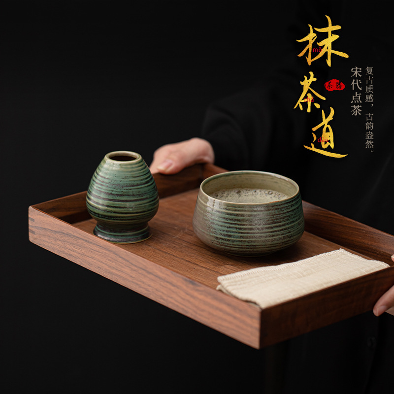 Japanese-Style Matcha Tools, Ceramic Matcha Bowl, Tea Bowl, Tea Whisk Stand, Vintage Song Dynasty Tea Utensil, Tea Ceremony Accessories