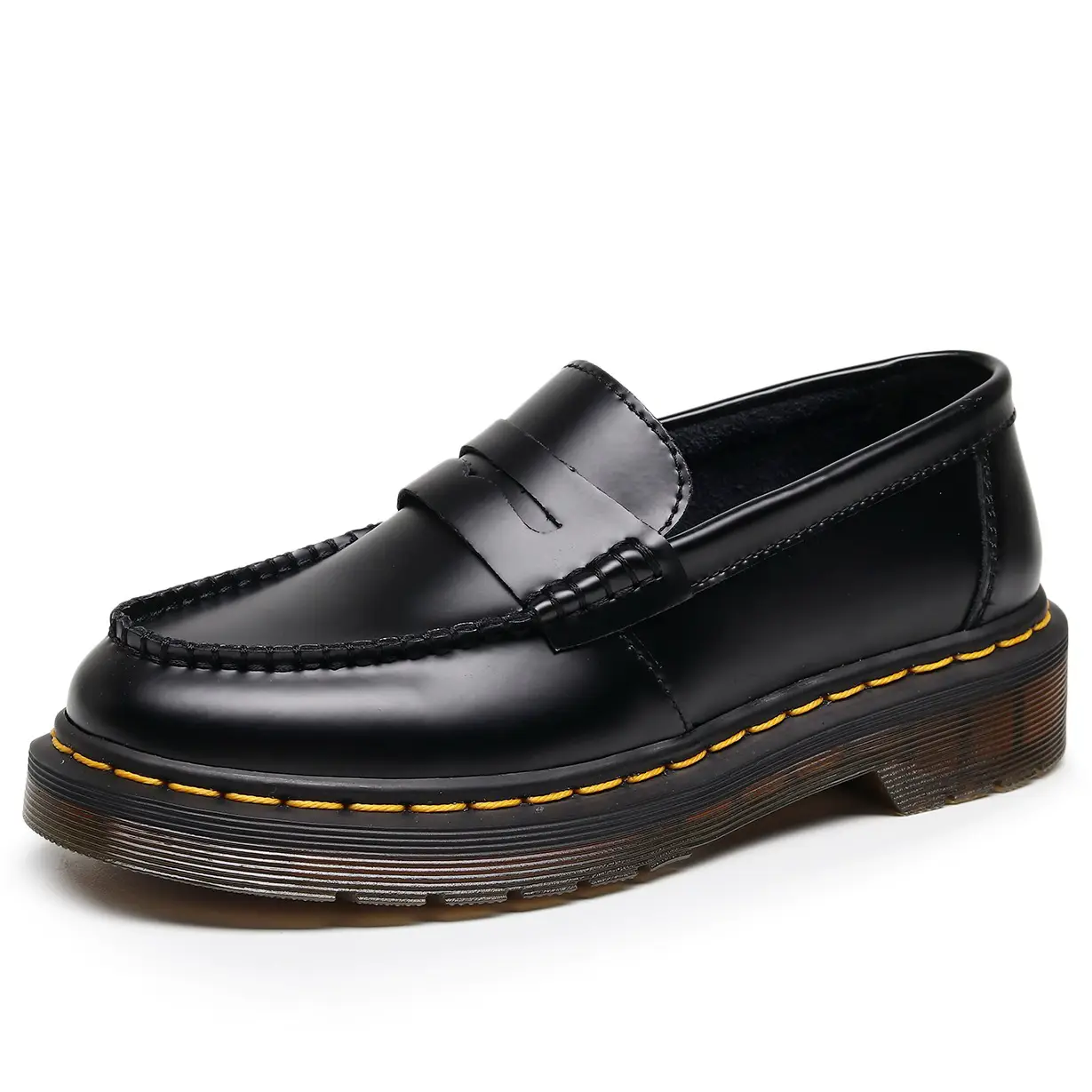 Aipiden cross-border Lefebvre shoes fashion female commuting leather low-top small leather shoes British style fashion students casual
