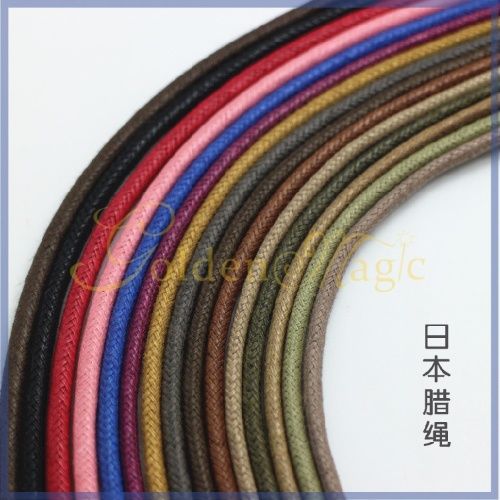2m Packs Special Price Japanese Waxed Rope High-Quality Pendant Rope Braided Rope Shoelace Rope Cotton Linen Waxed Rope 2.8-3.0mm