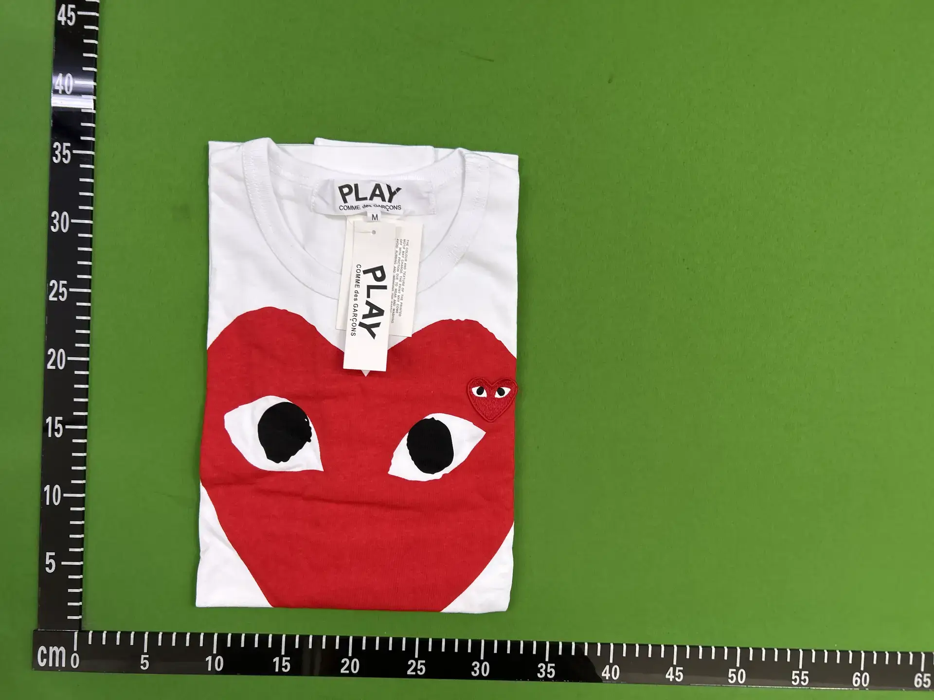 Heiplay Japanese Trendy Brand T-shirt Peach Heart Pure Cotton Round Neck Short-sleeved Men's and Women's White Big Red Heart Love Couple