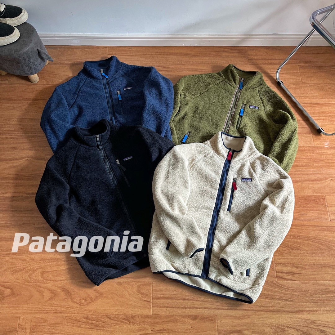 Outdoor Patabetro Pile Fleece Lamb Wool Men's Warm Cardigan Stand Collar Zipper Jacket