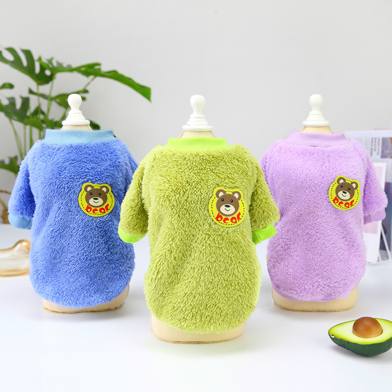 Dog fleece autumn and winter new pet clothes Teddy cat pet clothing winter 21 six-color bear fleece