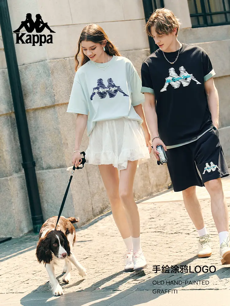 Kappa Kappa Back to Back 2025 New arrival Summer pure cotton Short-Sleeved T-Shirt Couple Sports Breathable Half-Sleeve Tops