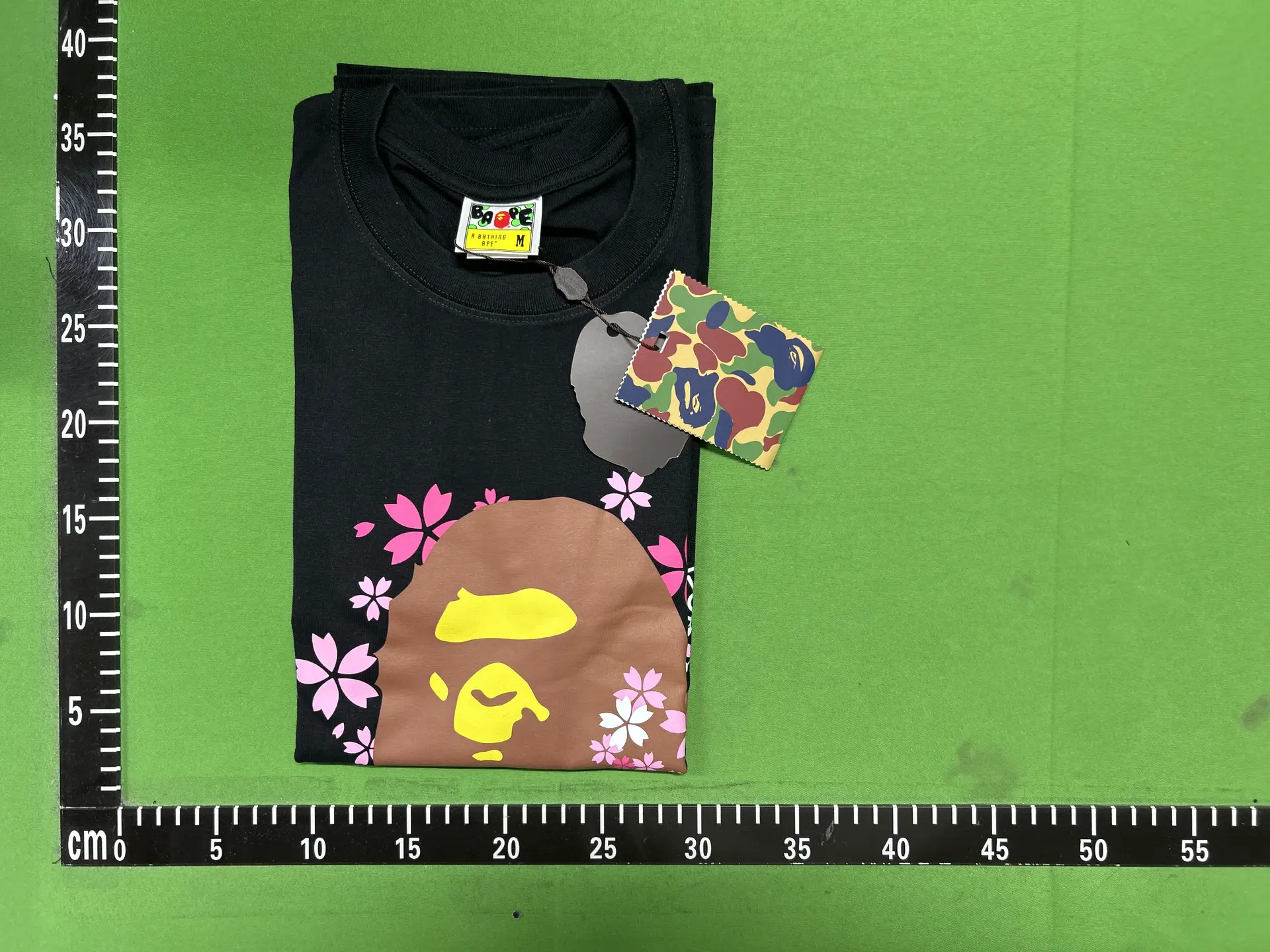 A Bathing Ape Black Cherry Blossom Ape Head T-Shirt