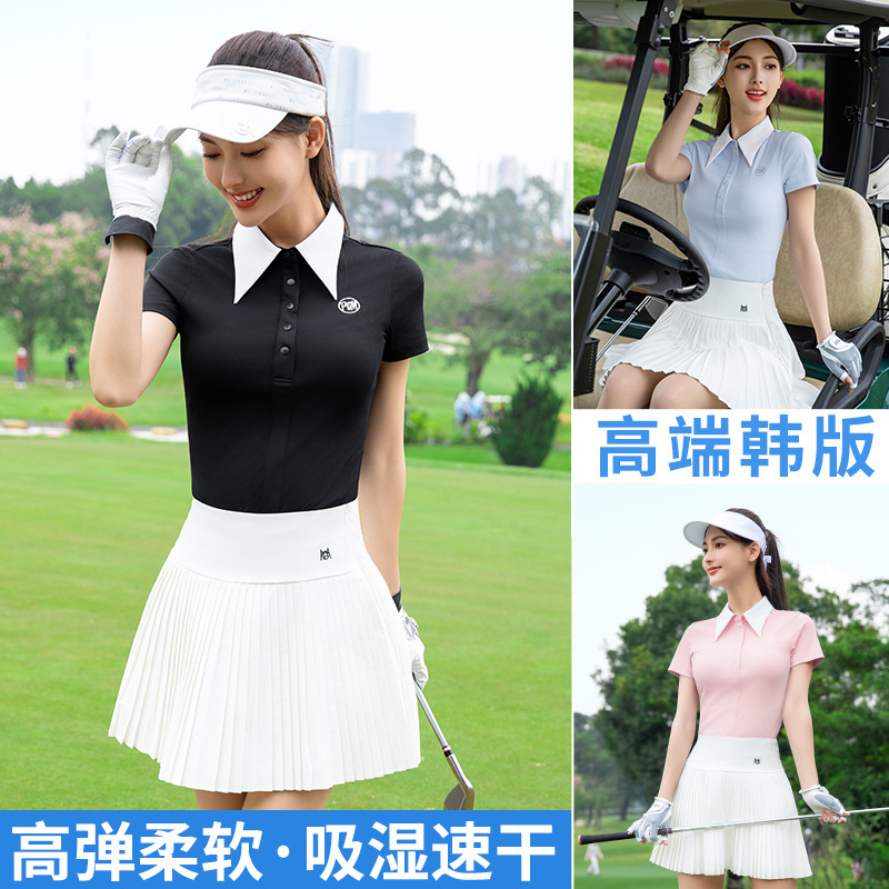 2025 Golf Women's Clothing Spring and Summer Women's Clothing Short-sleeved Polo Tennis Shirt Top T-shirt Clothes Skirt suit