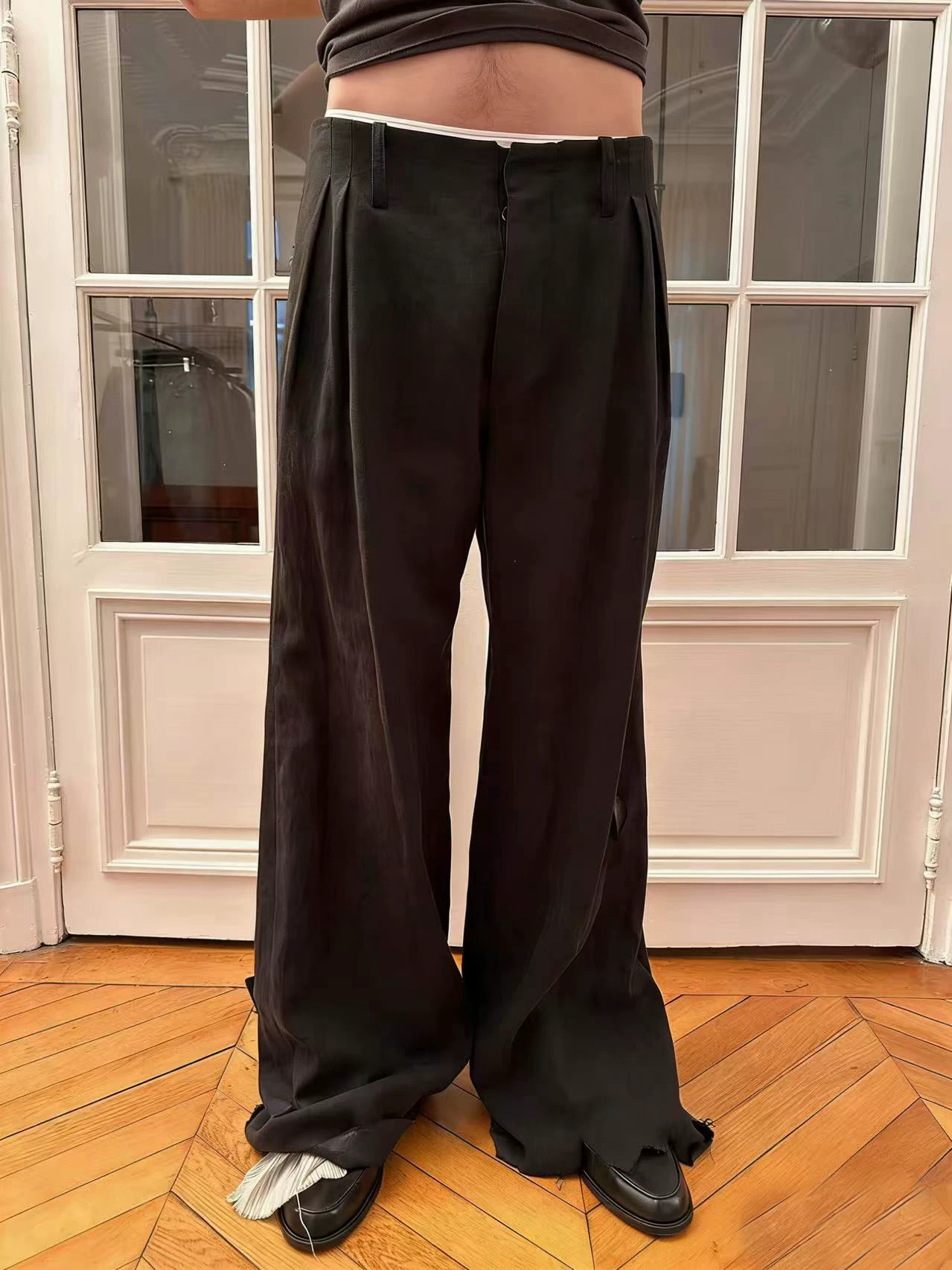 ERD 25ss linen distressed trousers