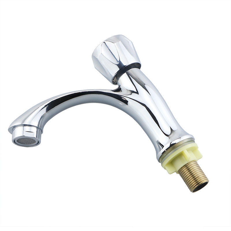 Zinc Alloy Single Cooling Basin Faucet Table Basin Sink Basin Single Cooling Faucet Household 4 Points Basin Faucet