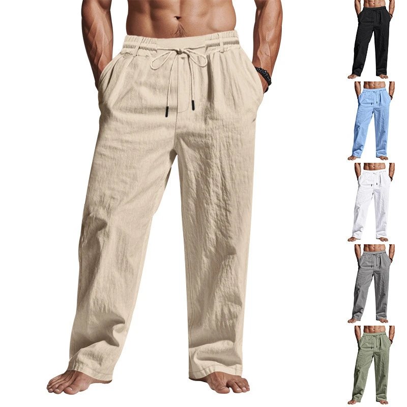 2025 New Men Minimalist Fashion Solid Color Casual Pants Men