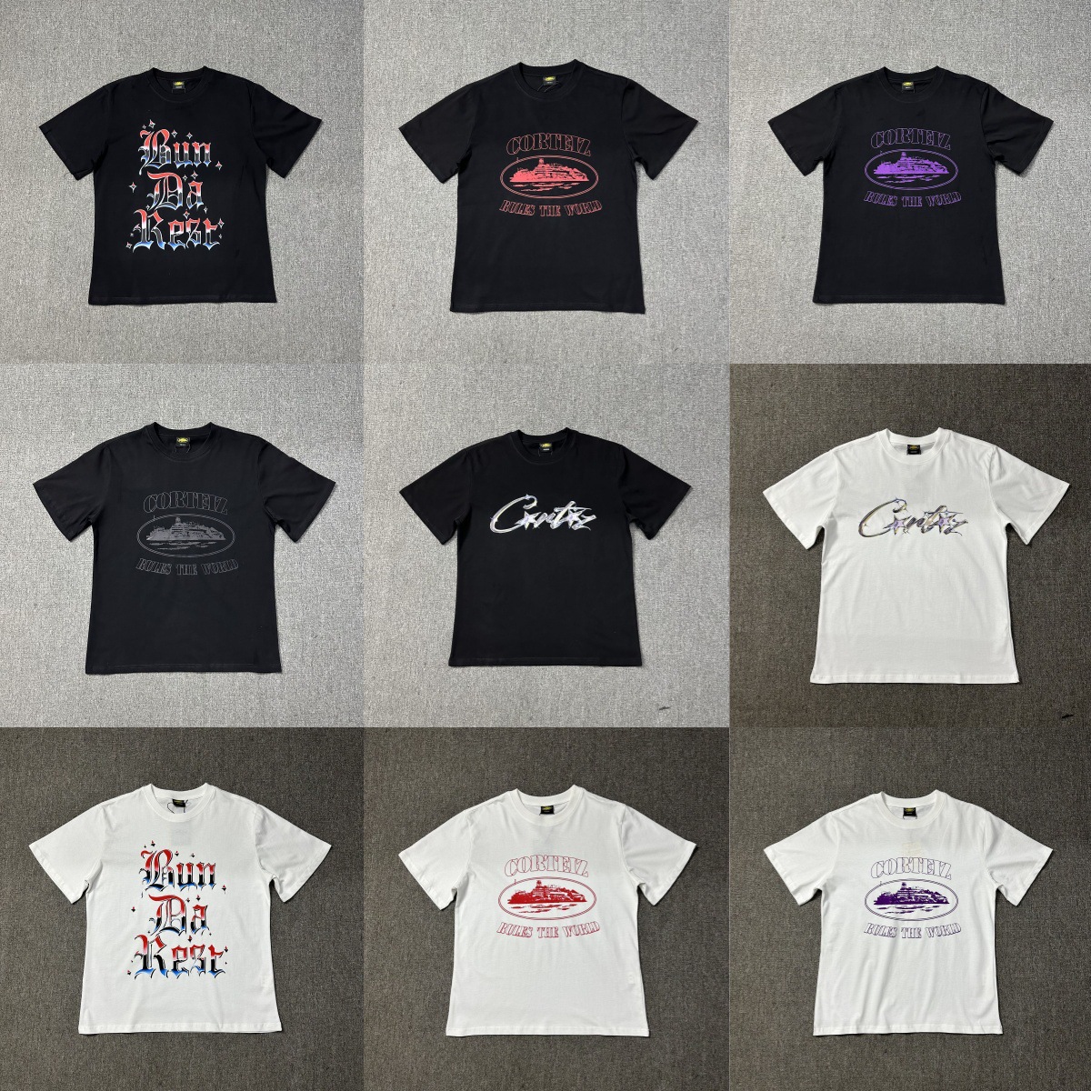 Trendy American Style T-Shirt Short Sleeve Letter Logo Print Fashion Short Sleeve Trendy T-Shirt