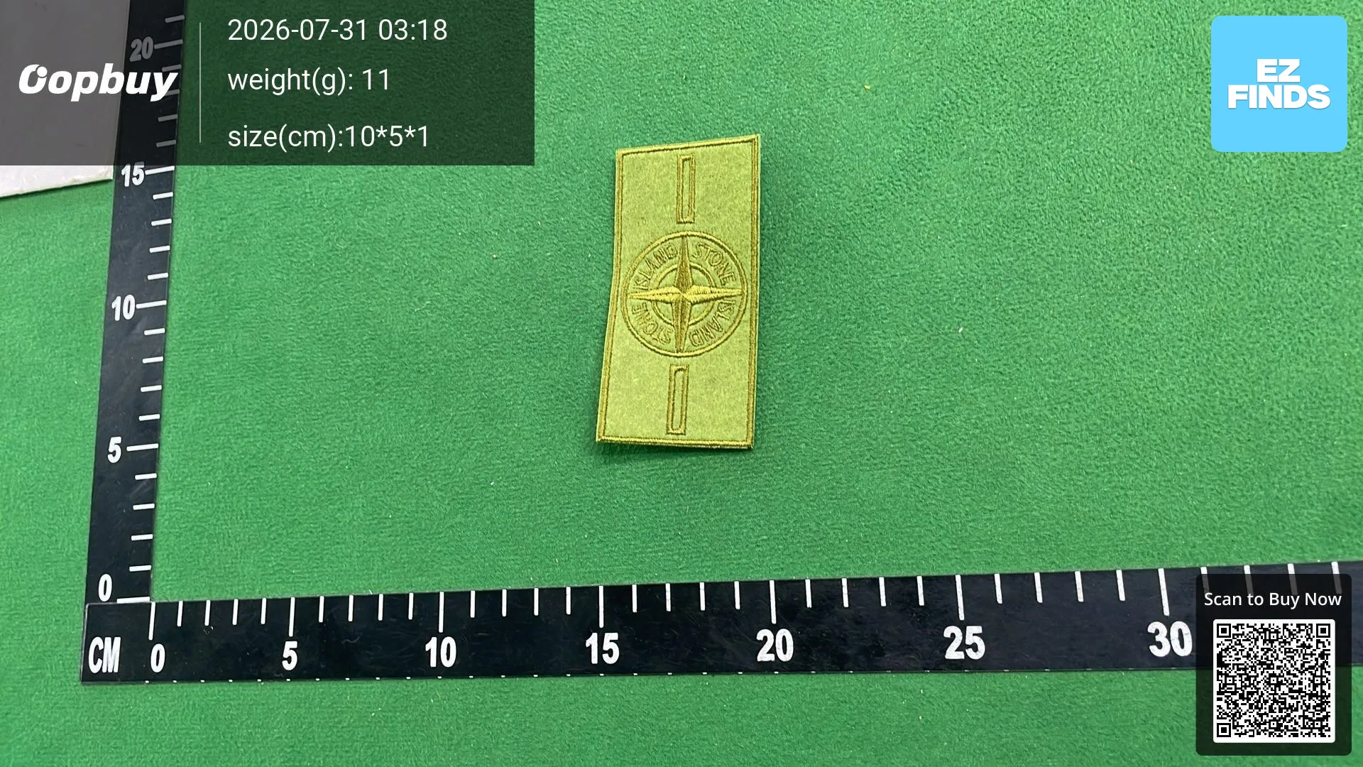 Fashionable Stone Logo Velcro Patch, Embroidered Cloth Patch, Personalized Decorative Sewing Style QC-Foto von TAOBAO auf Qualit.ly QC