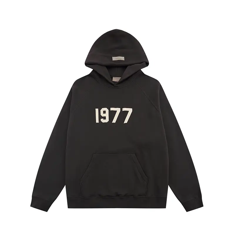 FOG Line ESSENTIALS Flocking Letter 1977 fleece-lined Loose Lazy Style Couple Hoodie Hoodie