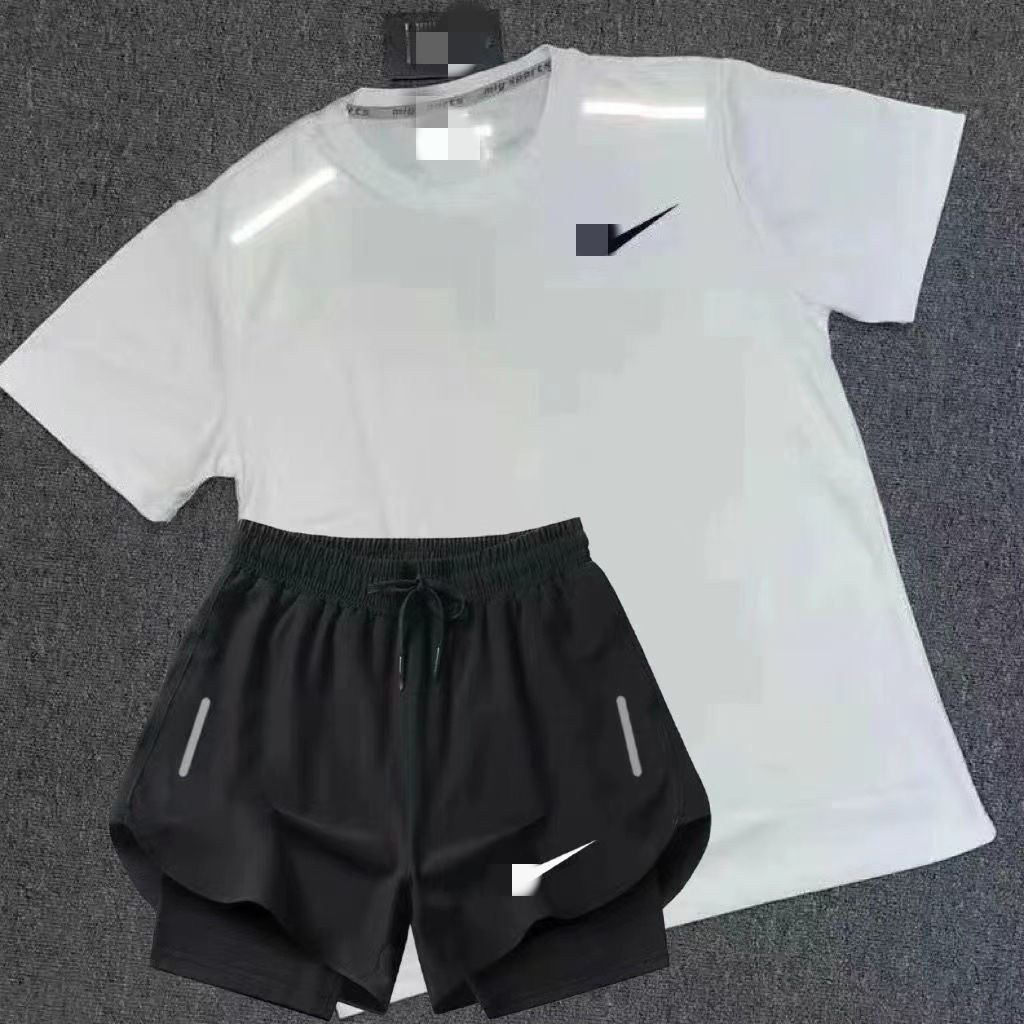 [1349 Collection] Summer Sports Track and Field Training Short-sleeved Shorts suit Men's and Women's Sports Quick-drying Fitness Running