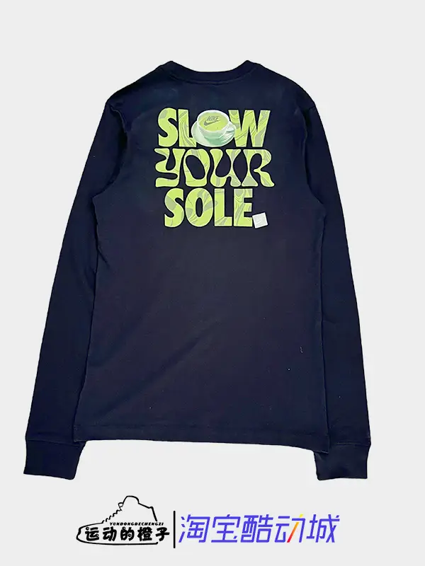 Nike/Nike Back Print Men's Round Neck Casual Athletic Long Sleeve T-Shirt FZ7957-010-100
