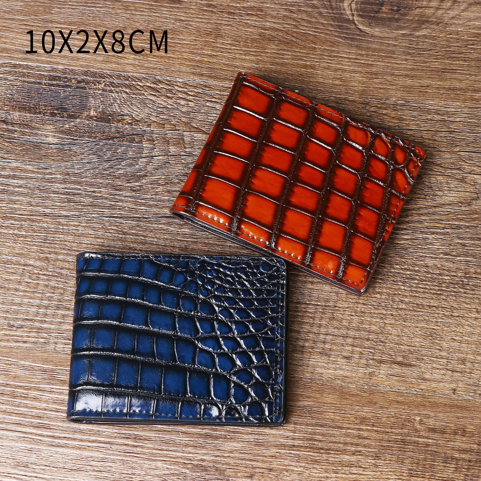 Color-polished crocodile belly pattern driver's license small card bag multi-functional small bag trendy ID bag small wallet factory wholesale