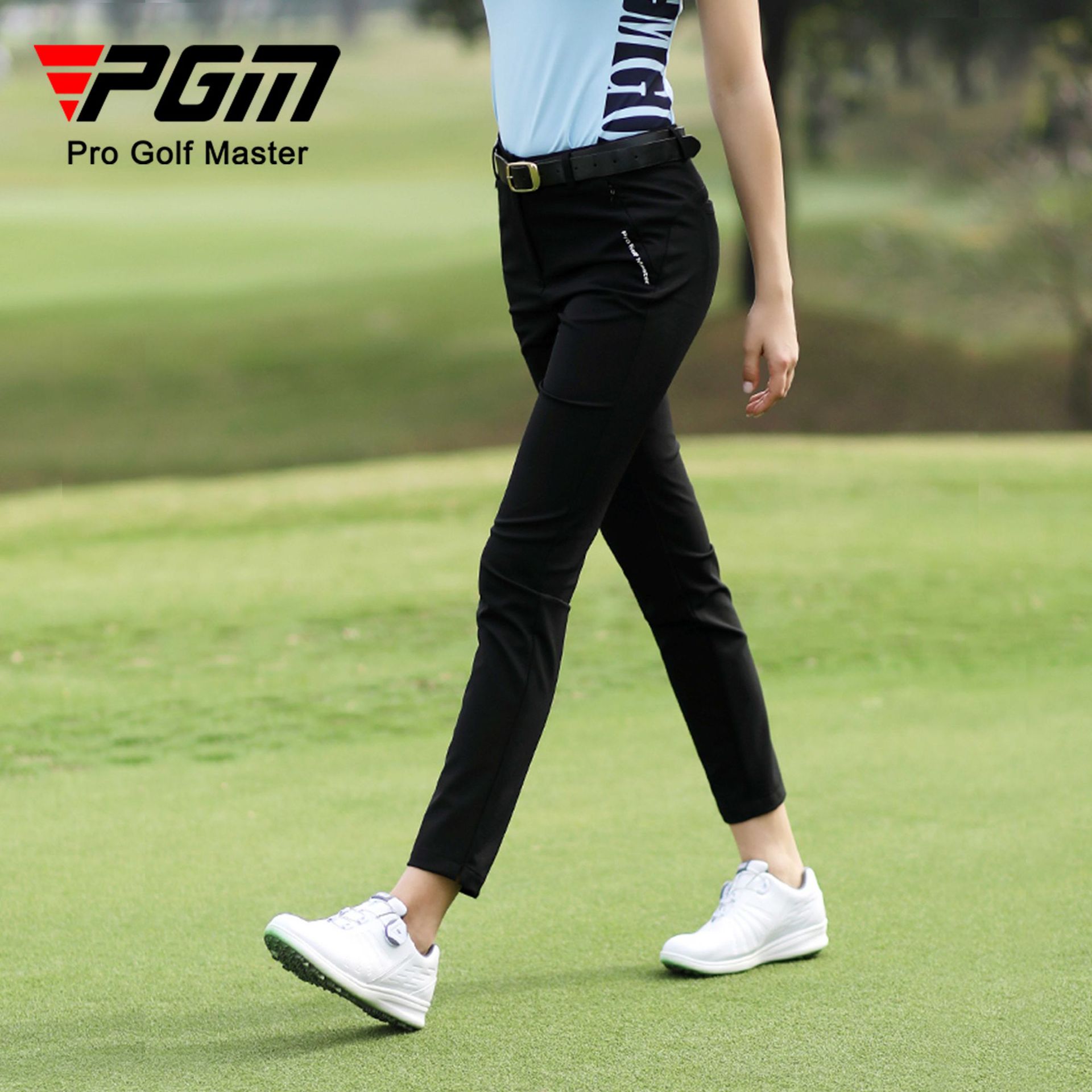 Pgm Golf Pants for Women, Long Pants with High Elasticity, Waterproof Fabric, Slim Fit, Sporty Casual Women's Pants