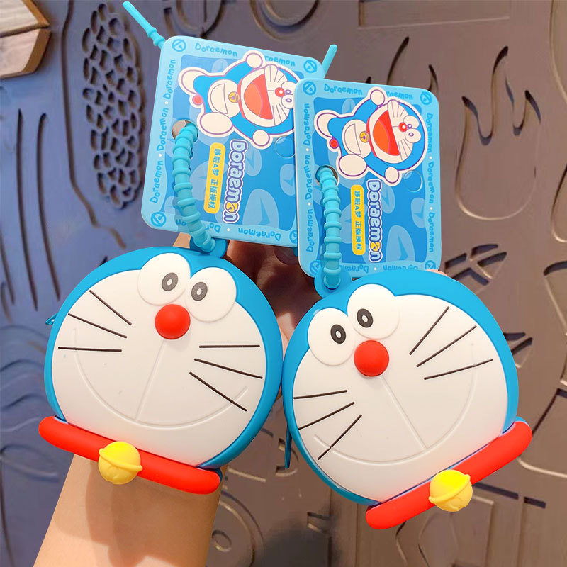 Genuine Cute Doraemon Coin Purse Keychain Mini Storage Children's Bag Pendant Pendant Gifts Wholesale