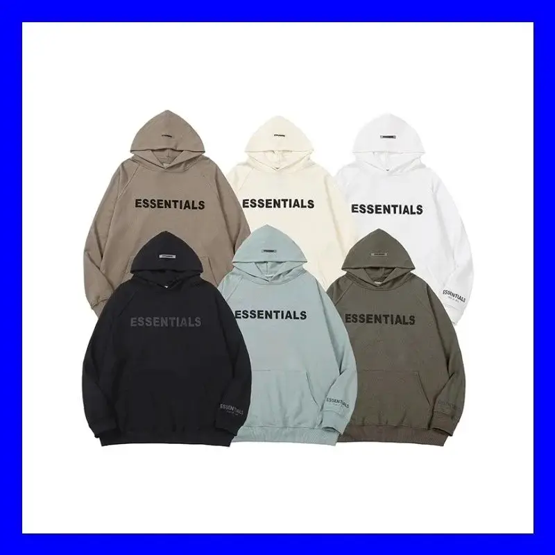 FEAROFG0D复线Essentials潮流新款胸前LOGO压胶连帽卫衣FOG
