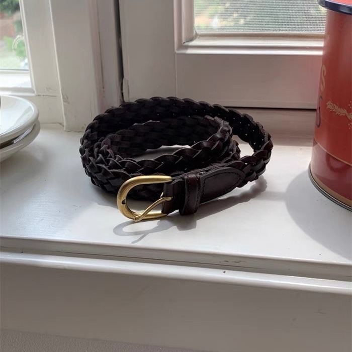 Now Available for Order: Korean Dongdaemun Designer Casual Versatile Woven Leather Belt