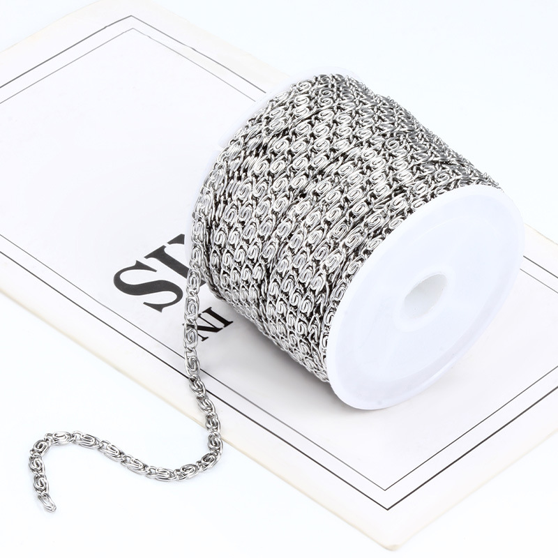 New stainless steel ingot chain chain jewelry chain DIY necklace bracelet fashion cool decorative chain accessories