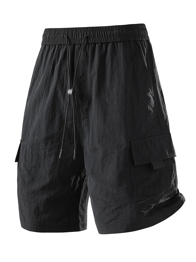 Workwear Style Multi-Pocket Shorts for Men 2026 New Summer Loose Drawstring Five-Point Pants Cargo Pants Casual Sports Pants