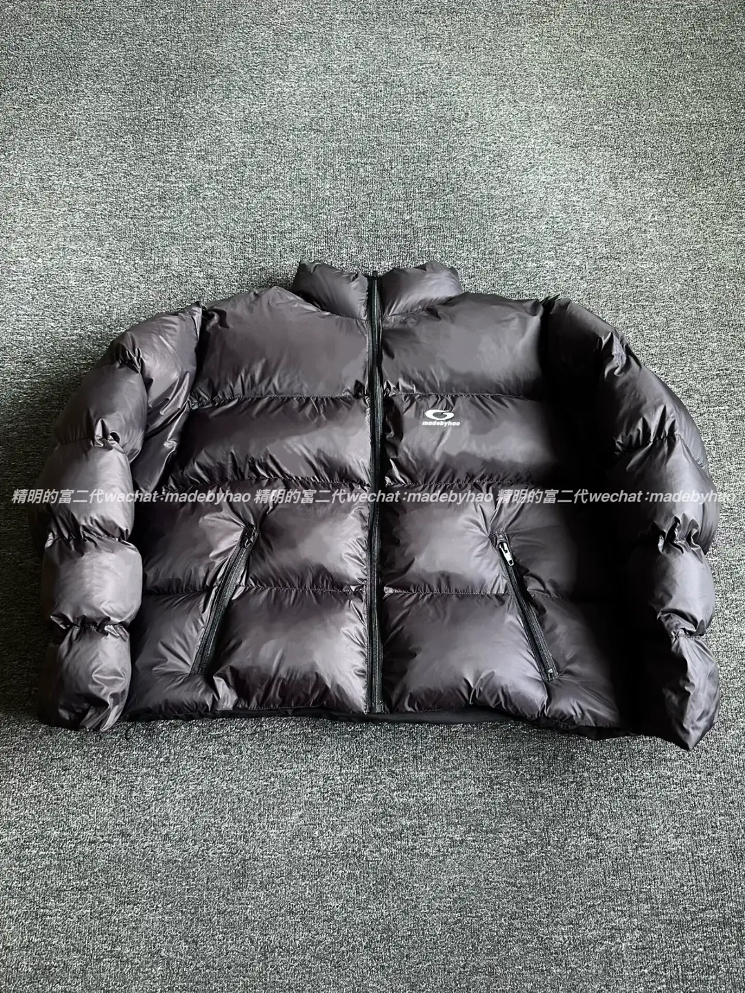 【Ceiling Top】25Fwloop Sport Icon Circular Embroidered Silhouette Puffer Jacket Cotton Coat Unisex