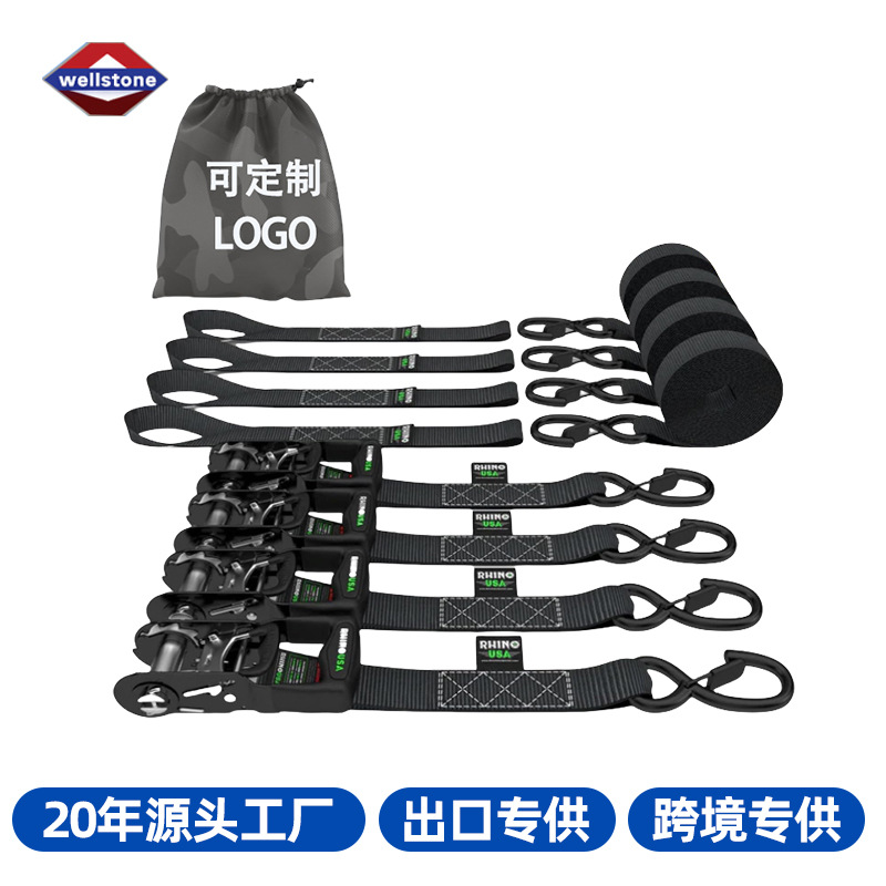Cross-Border Special 25mm Strap Tightener Ratchet Rubber-Coated Tensioner Rope Tightener Car Tightening Strap