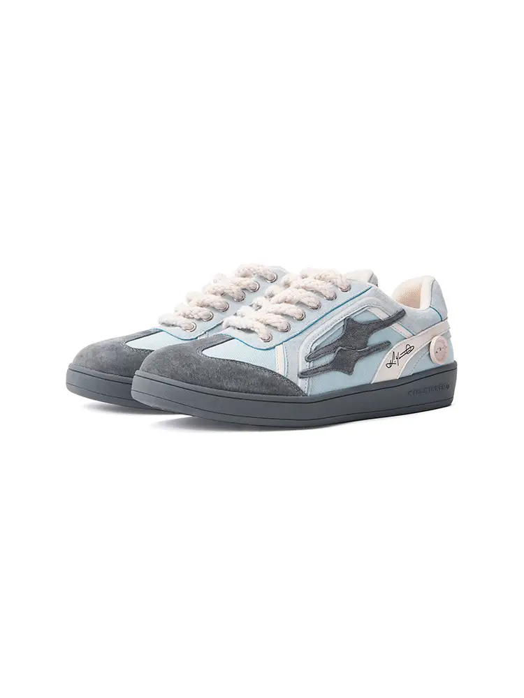 [Same Style as Chen Xinhao] Killwinner Blue and Gray Moral Training Shoes Retro Fashion Casual Shoes for Men and Women