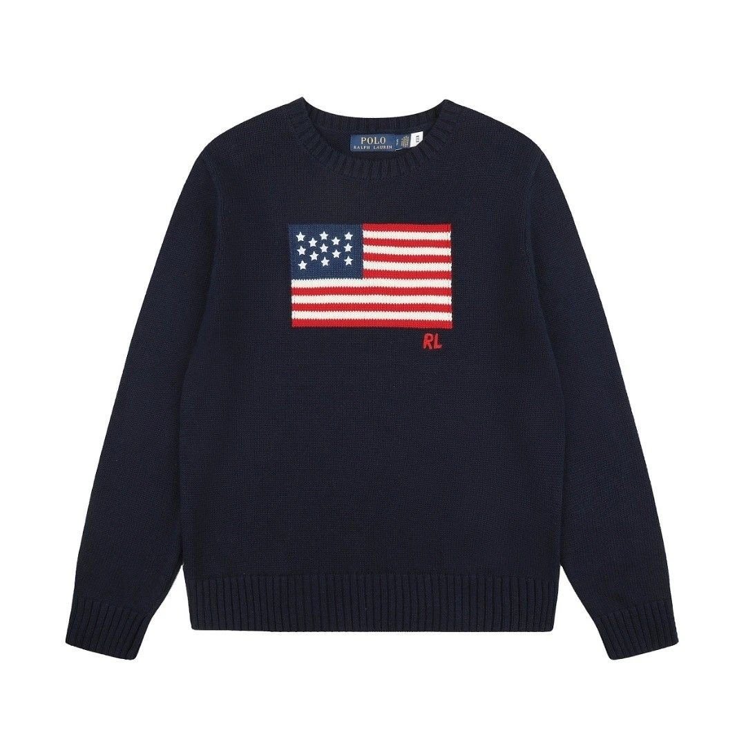 Sweater, round collar, national flag, same style for men and women, loose cotton sweater, top Fotografie QC de pe WEIDIAN pe Qualit.ly