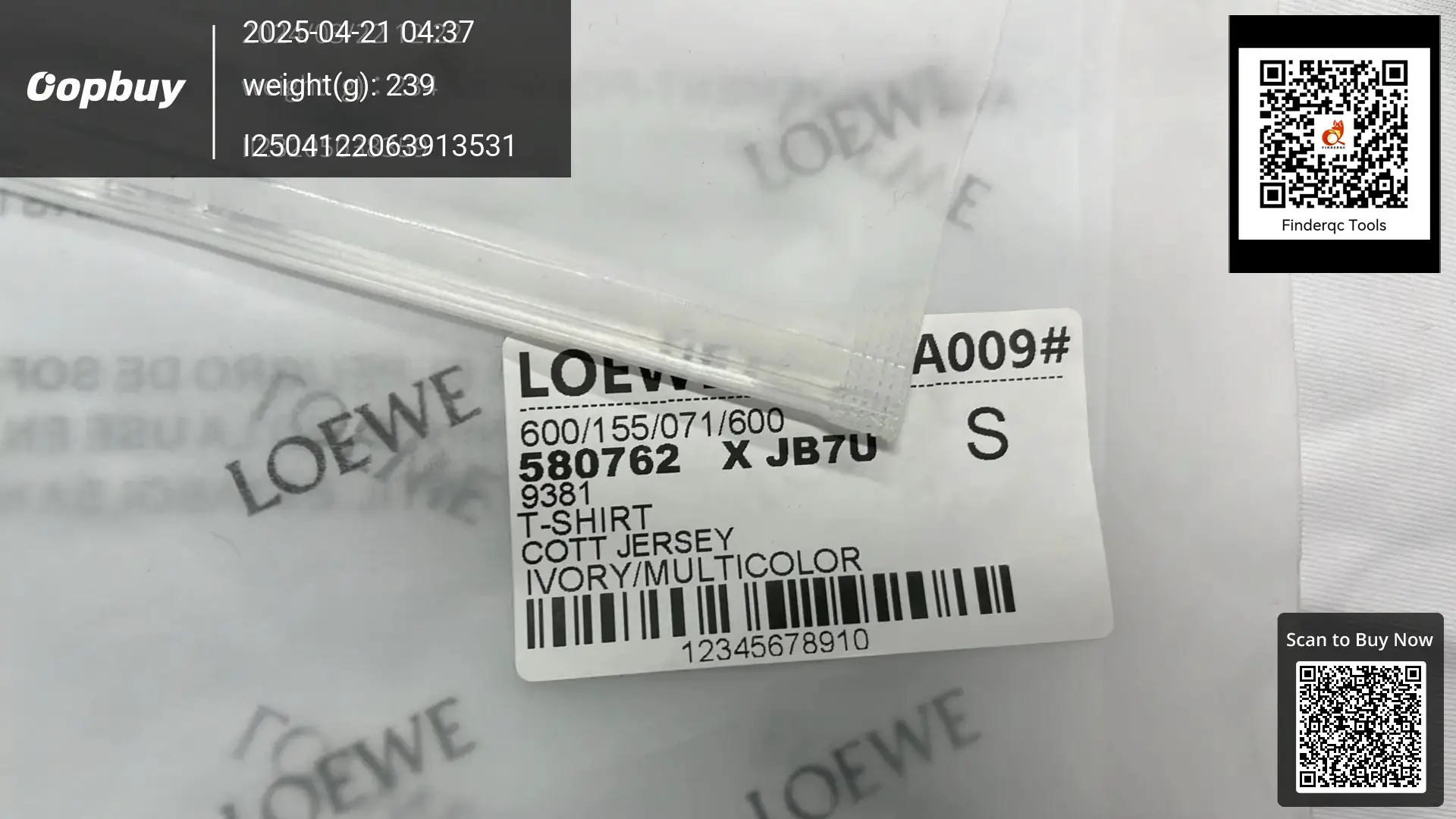 LOEWE T-Shirt Ivory/Multicolor