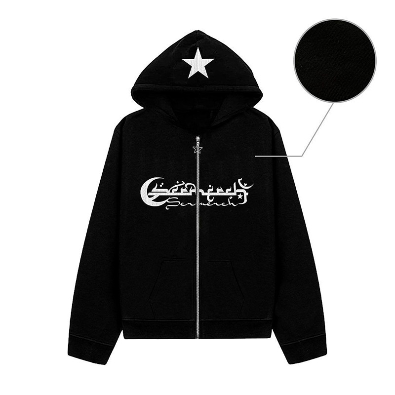 Sweater 2022 New Autumn Clothing European and American Gothic Letter Hooded Sweater Casual Men's and Women's Loose Hoodie