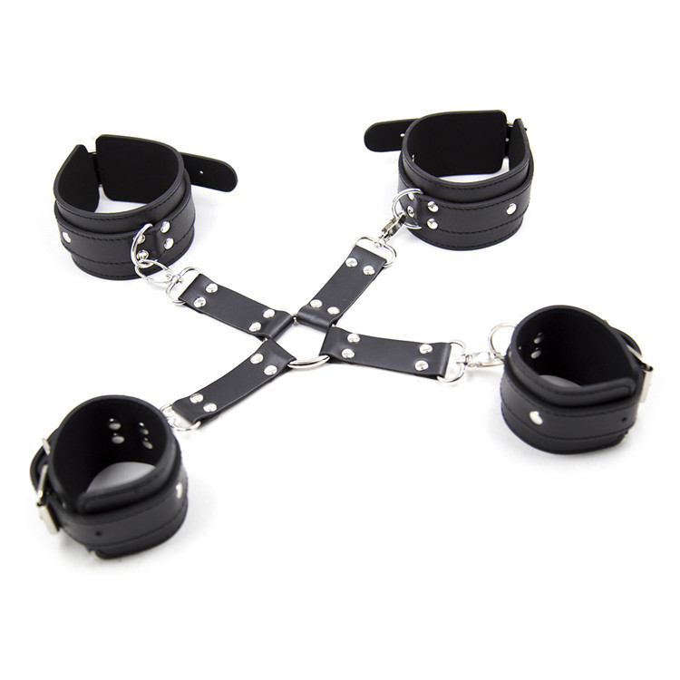 Women's Sex Toys Women's Men's Handcuffs Foot Cuffs Cross Buckle Alternative Sex Play Tools Adult Bundles
