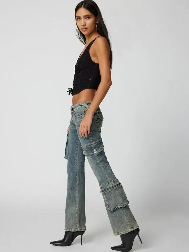 Bigd Ready-To-Wear, True Women's Regular Thick Slightly Stretchy Low-Waist Jeans Xz50