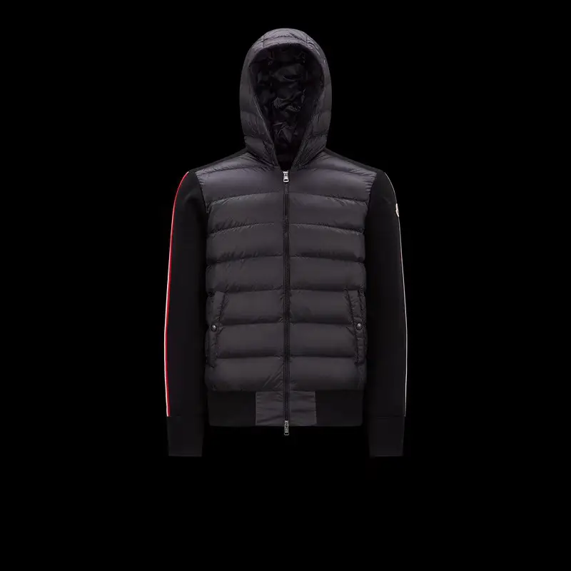 High Version in stock Daifa Mengjia New Knitted Stitching Lightweight Hooded Double Peak Down Jacket for Men and Women