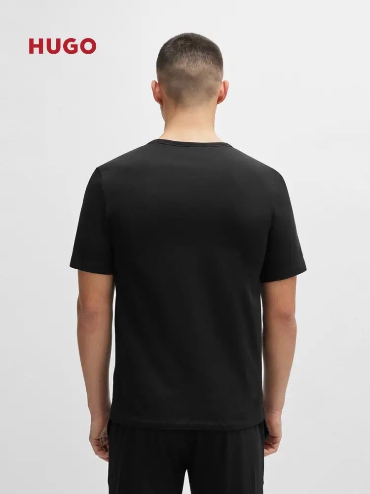 [100% Cotton] Hugo Boss Men's Three-Piece Logo Decorated Cotton Round Neck Short Sleeves T-Shirt