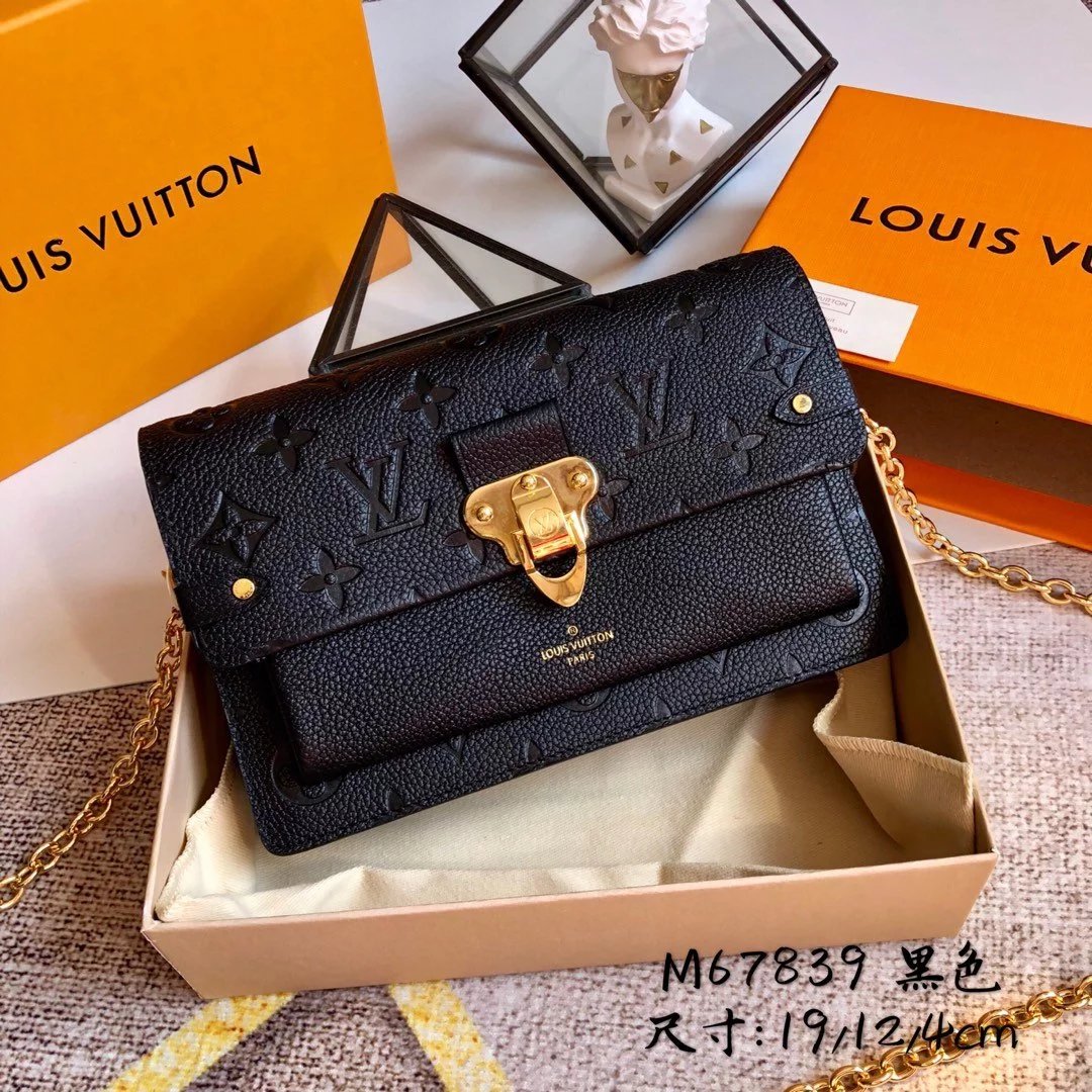 Spot [Famous Home] M67839 Black VAVIN Chain Wallet Vavin Chain Wallet Leather Women's Bag