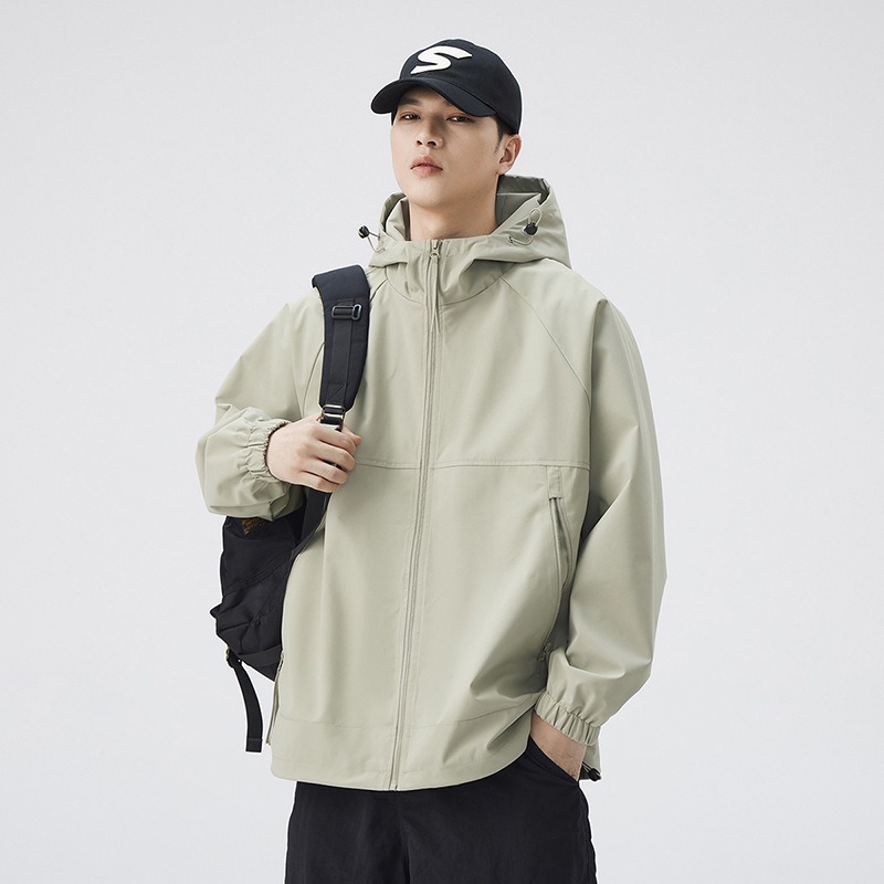 New Arrival Jacket Men's Spring and Autumn Clothes Trendy Brand Men's 2025 New Arrival Autumn Top Hooded Jacket
