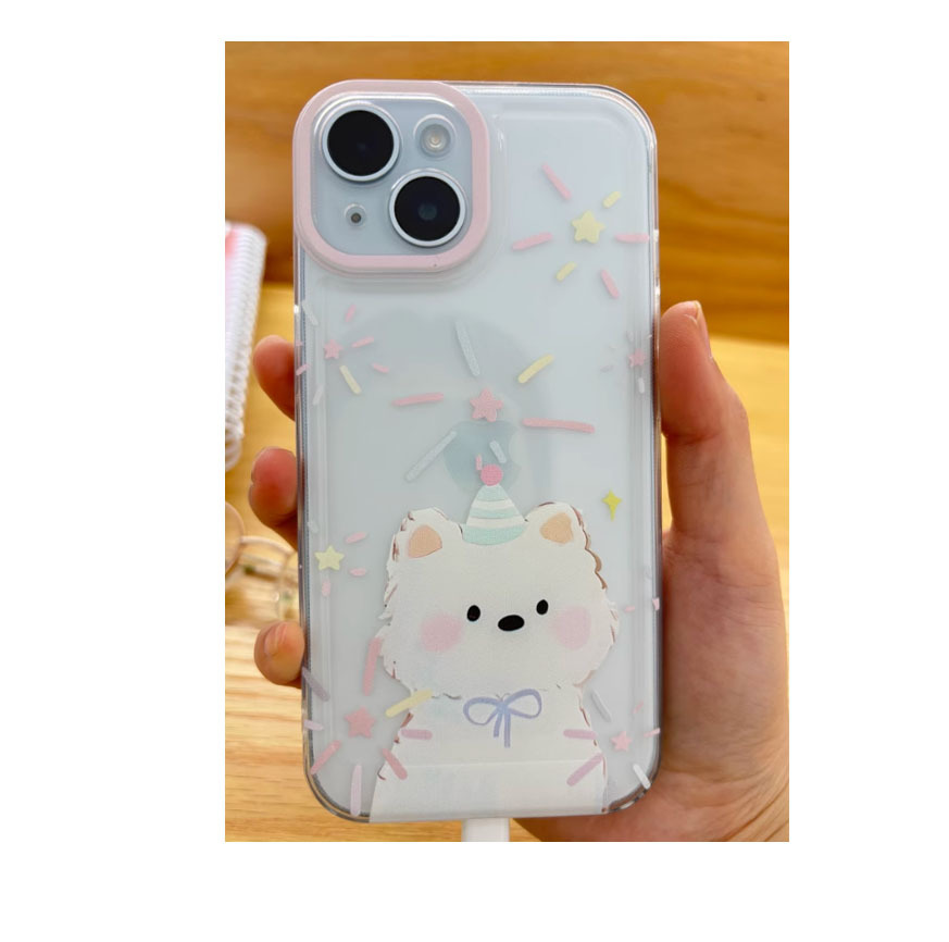 Pink West Highland for 16/15/14Pro phone case 13/12/11 transparent 16promax cute soft case