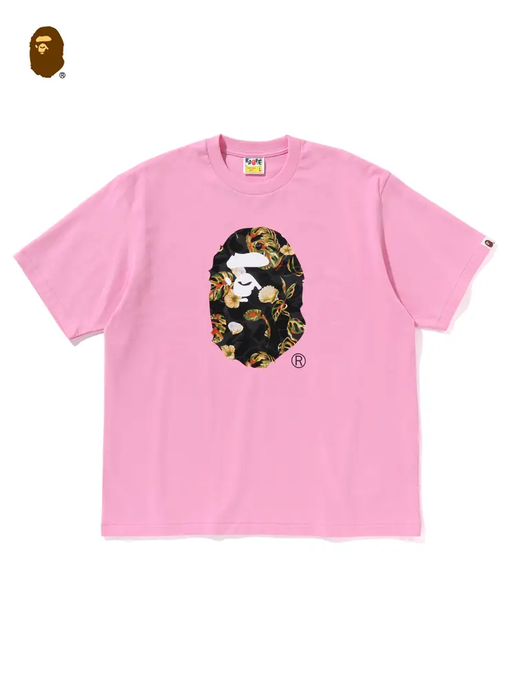 Bape Men's 25 Spring and Summer Tropical Resort Style Pattern Camouflage Short Sleeves T-Shirt 110335O