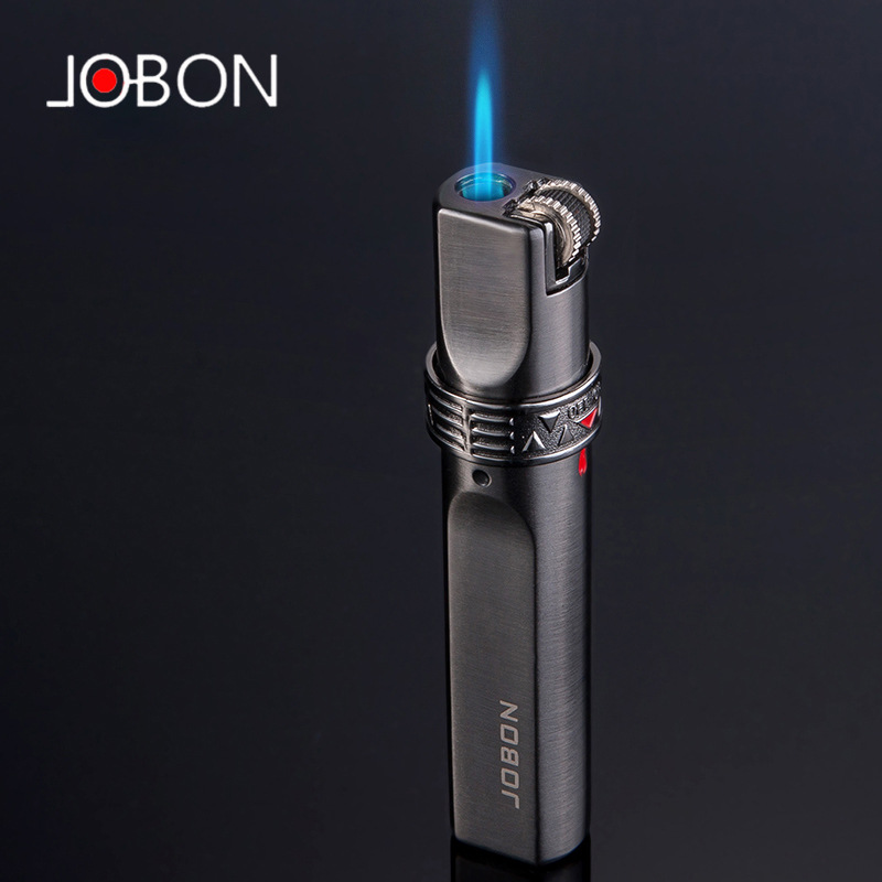 jobon Zhongbang windproof lighter inflatable gas straight forward creative personality grinding wheel old cigar lighter ZB633