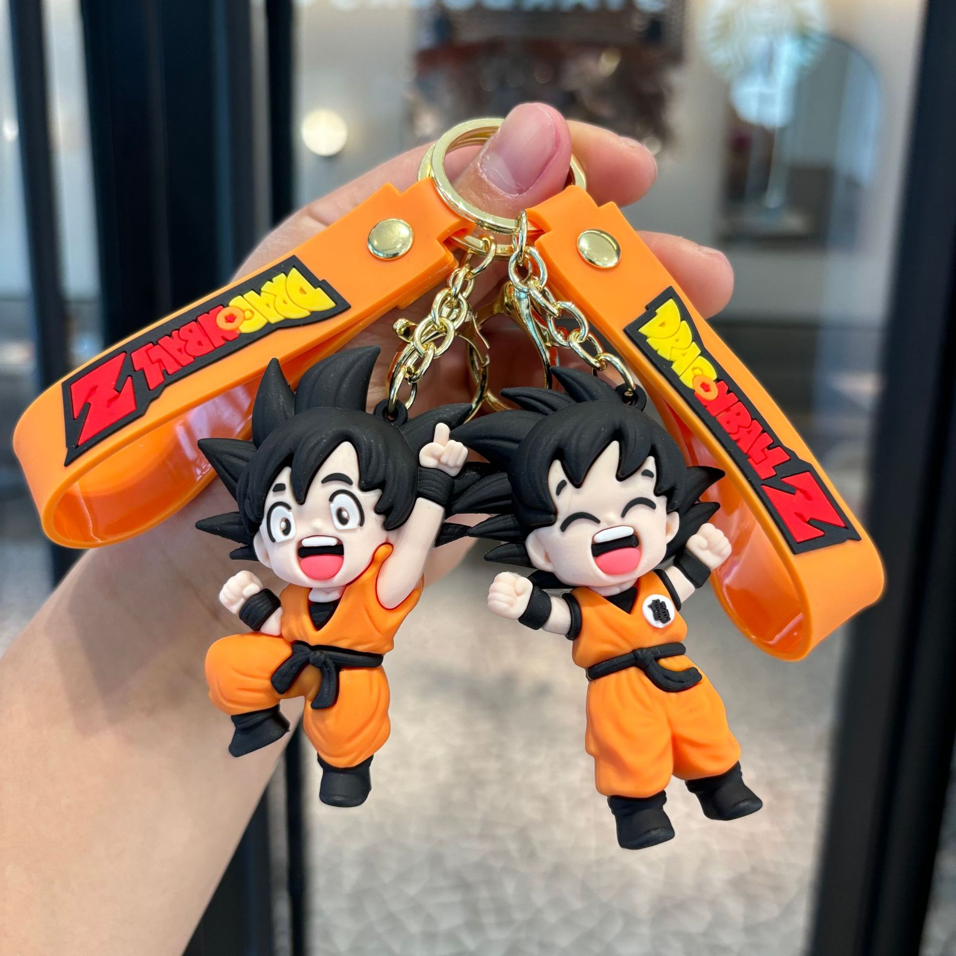 Cross-border Dragon Ball Keychain Wukong Doll Pendant Car Bag Key Chain Catch Baby Machine Small Gift Accessories