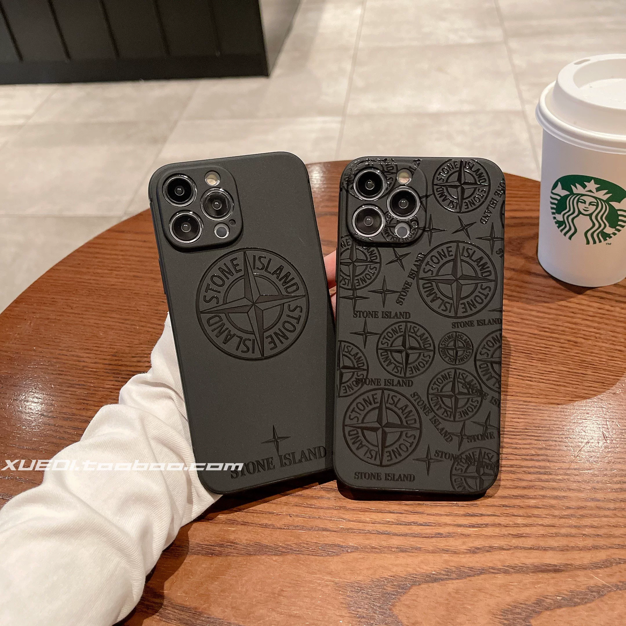 Trendy brand high street stone island suitable for iPhone 15 ProMax phone case, Apple 14 Pro new model, 13 niche high-end, 12 all inclusive silicone frosted protective cover, 11 personalized and fashionable men and women anti fall