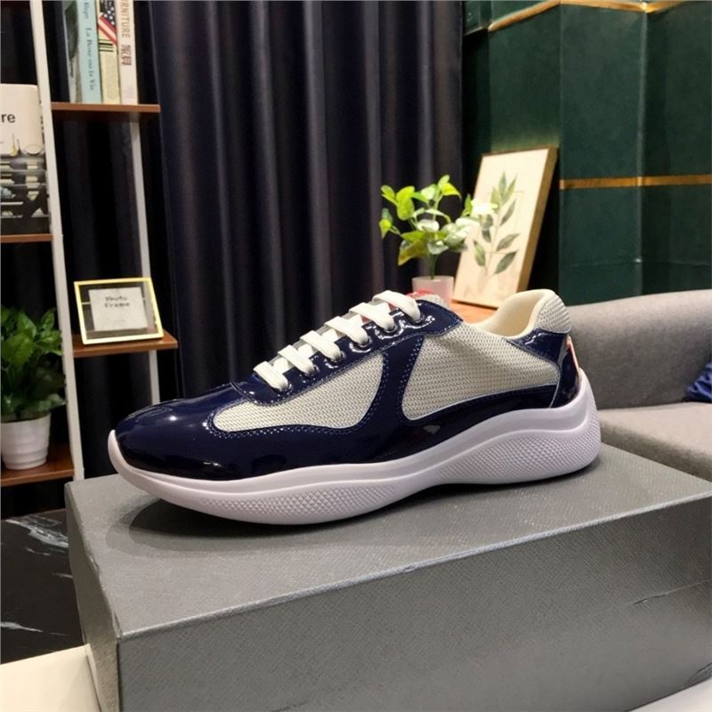 Prada Black Leather Low-Top Sneakers
