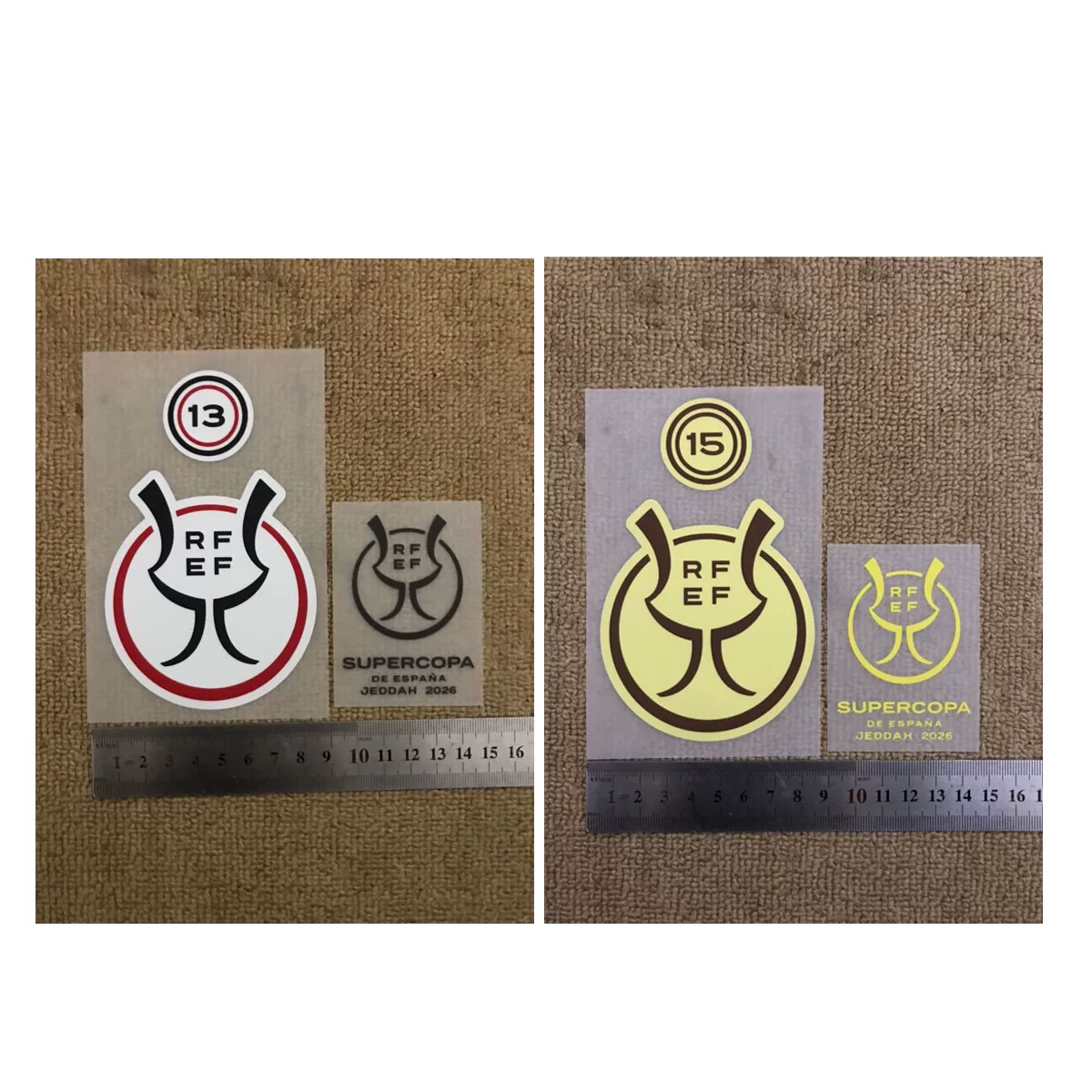 2026 Spanish Super Cup final armband Barcelona vs Real Madrid Rafinha Mbappea Mar heat transfer printing