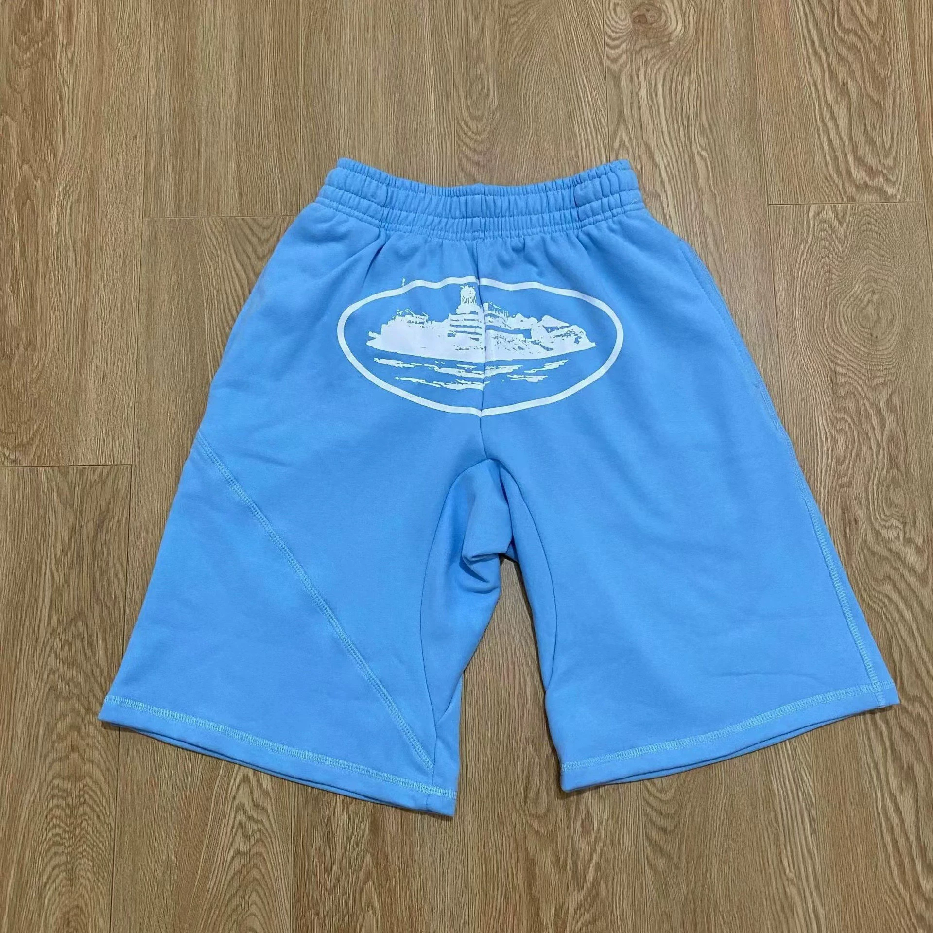 Corteiz Alcatraz Print shorts Men's Summer American Street hip hop Loose Athleisure Quarter Pants